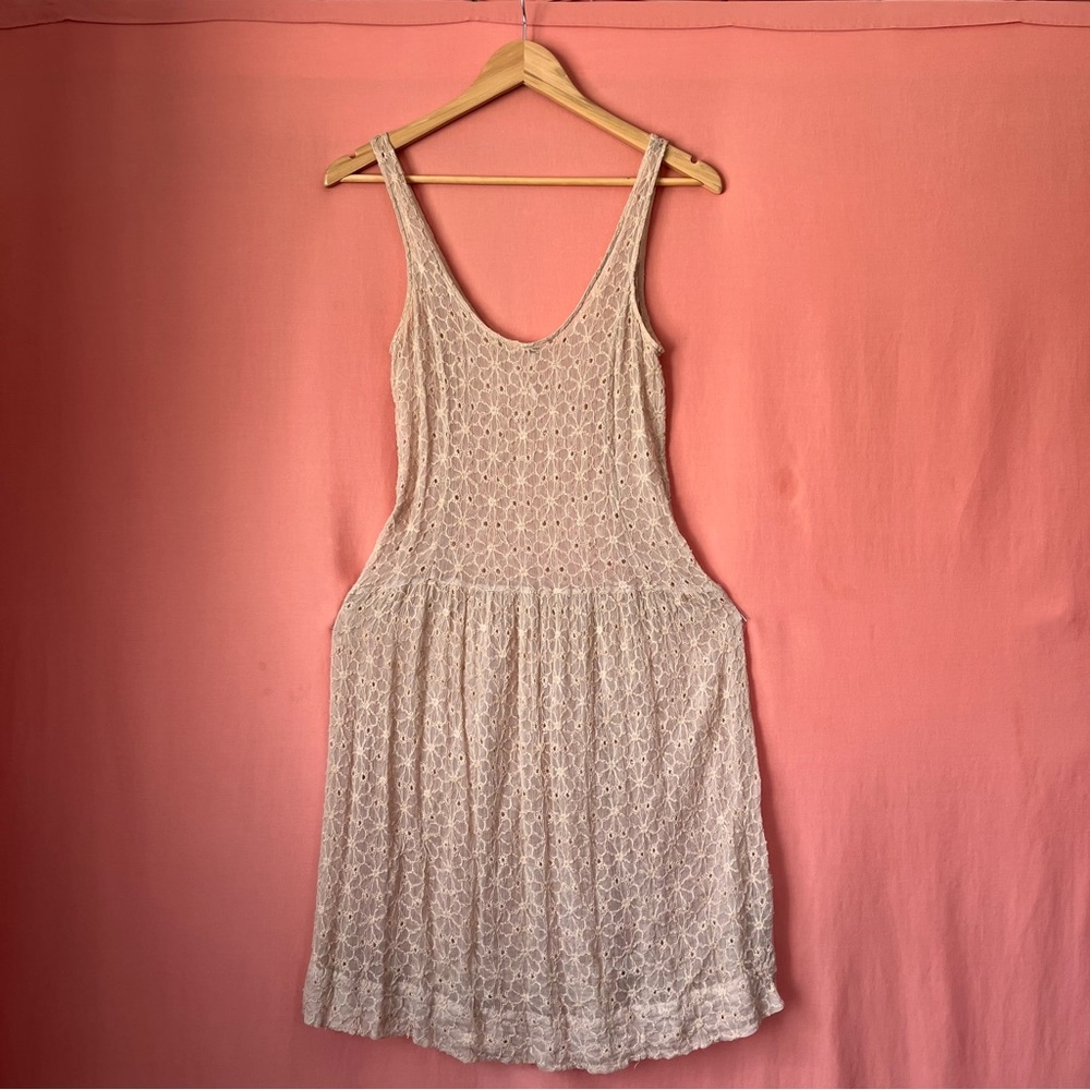 Small Tan Floral Lace Free People Dress